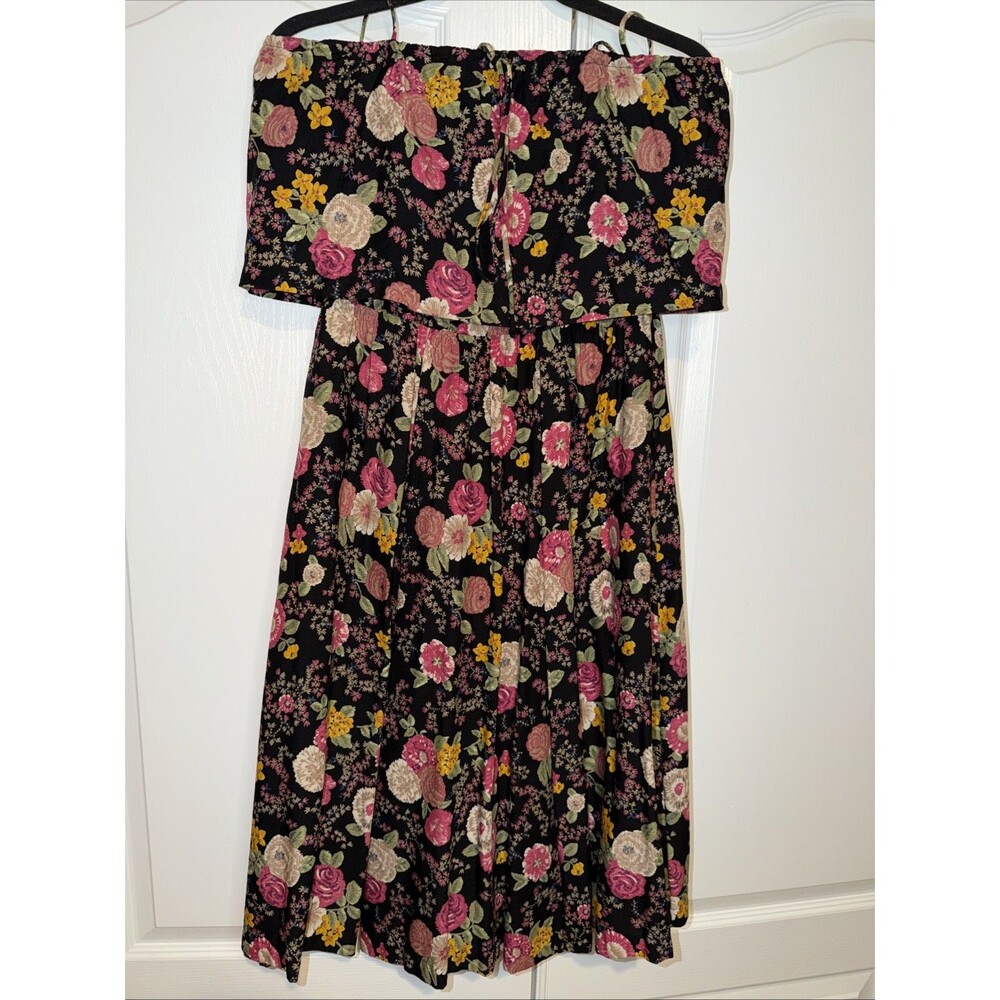 Vintage International Ladies Garment Workers Union Womens Dark Floral Mini Sz 9